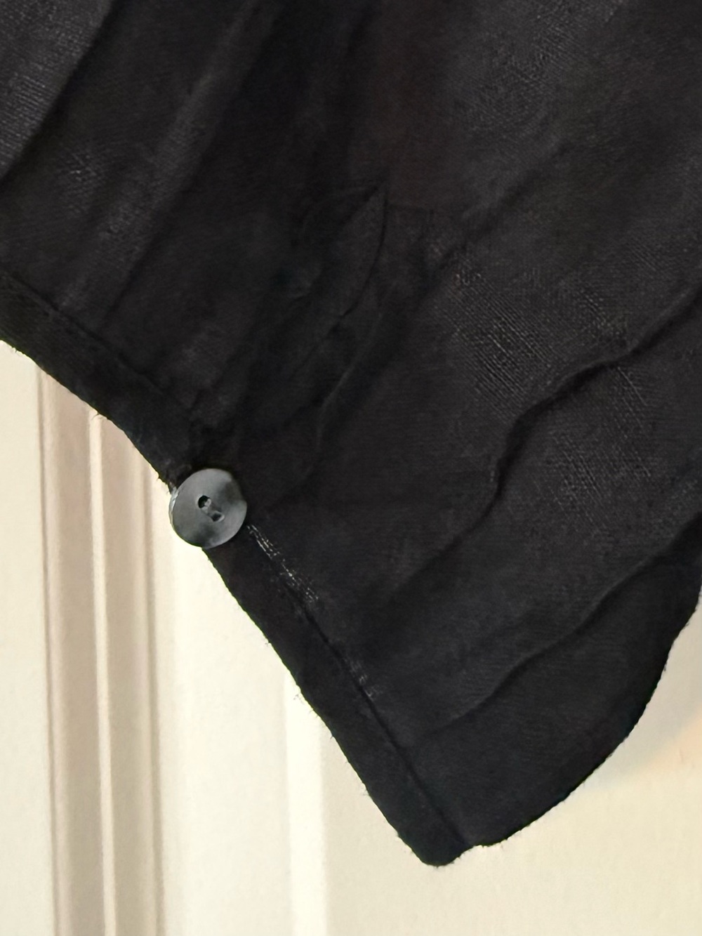 J. Crew Button-Up Black Linen Midi Dress XL - Picture 7 of 12